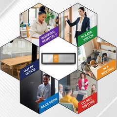 Office Door Signs-Meeting in Progress Door Sign with 6 Options, Do Not Distur…