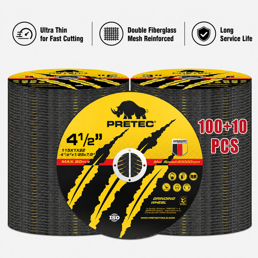 110 Pack 4-1/2″ Cut Off Wheels 0.04″ Ultra Thin 7/8″ Arbor Metal Cutting Discs