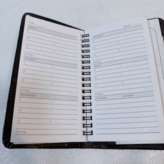 Vintage Protocol Burgundy Faux Leather Planner x Pocket Organizer 3.75×6.75
