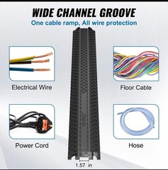 VEVOR 3 PCs 39 in Speed Bumps 2000 lbs Cable Protector Ramp Drop Over Cord Cover