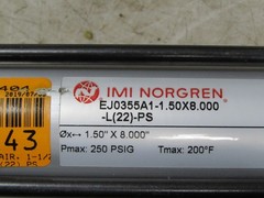 💥NEW NORGREN 1.50″ x 8.000″ PNEUMATIC CYLINDER 250 PSIG MAX EJ0355A1
