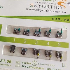 10 Sets Dental Ortho Metal Brackets MIM Monoblock Mini Roth/MBT 022 345 Hooks