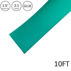 2:1 Heat Shrink Tubing Tube 1.5″ Green Glue Waterproof Dual Wall Wires Wrap