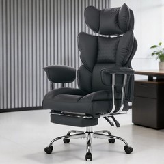 Big and Tall Ergonomic Office Chair,Scratch-Resistant PU Leather Executive Chair