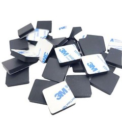 3/16″ Thick Stick on Rubber Feet 1″ Square Bumpers 3M Adhesive Back Pads 12 Pack