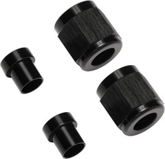 4AN Hardline Tube Nut and Sleeve Fitting Adapter for 1/4 Size: 4AN-1/4, 2 Sets