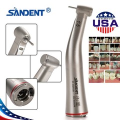 SANDENT 1:5 LED Increasing Contra Angle Handpiece Push Button Fiber Optic Dental