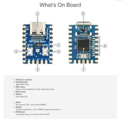 2X For Raspberry Pi RP2040-Zero Microcontroller PICO Development Board With Pins