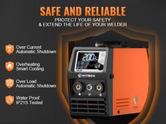 HITBOX 4 IN 1 Gasless MIG Welder Stick LIFT TIG Welding Machine &10ft Spool Gun