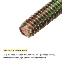60pcs Fully Threaded Rods 1/4 x 1 Inch for Mounting Fastening Color Zinc