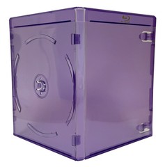 25 PREMIUM STANDARD Clear Purple Blu-Ray Single Cases 12MM & 100 OPP Bags