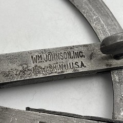 Antique 1920s Wing Divider Caliper WM Johnson Newark NJ Tempered Steel Tool