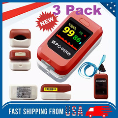 3 Pack Fingertip Pulse Oximeter Blood Oxygen Meter SpO2 PR Heart Rate Monitor