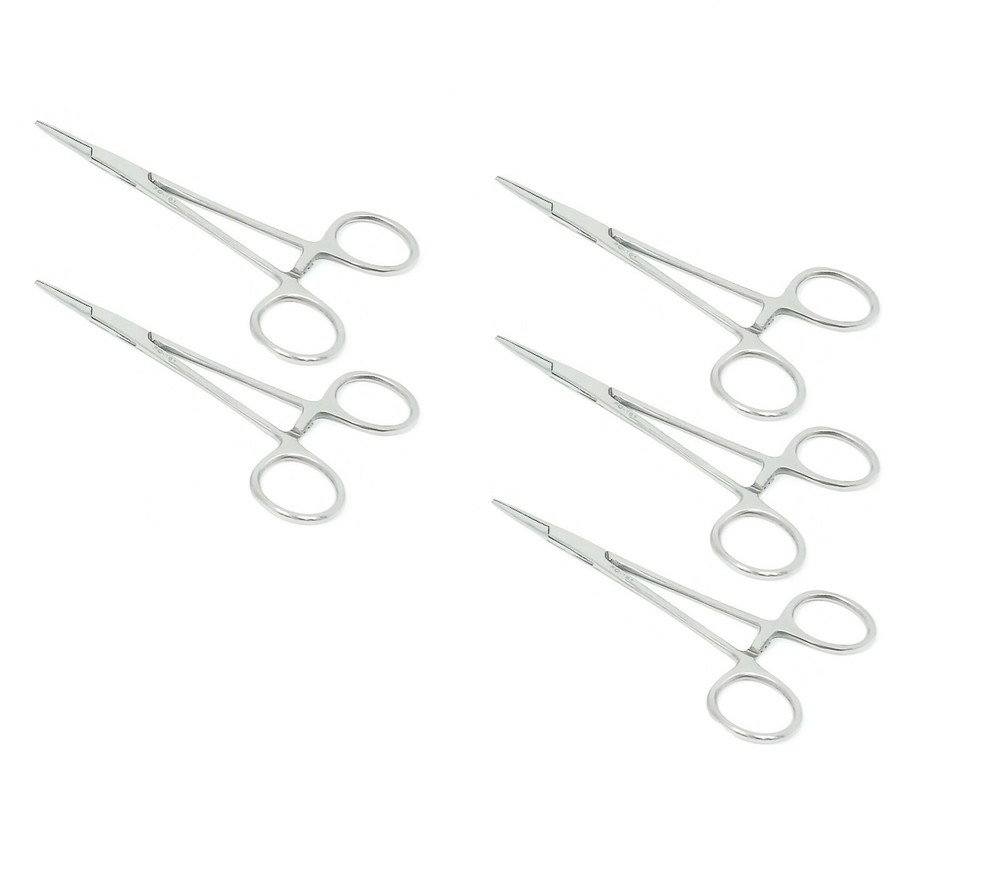 5 Premium Kelly Locking Hemostat Forceps 5.5″ Straight SS Surgical Instrument