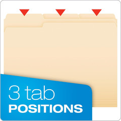 File Folders Letter Size 1/3 Cut Manila 250 per Box (752250) 3 Tab Position