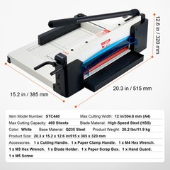 Uimoso Paper Cutter 12″A4 Guillotine Paper Trimmer 400 Sheet Capacity Metal Base