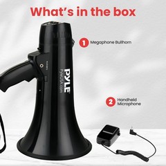 Pyle 40W Professional Megaphone Bullhorn w/ Siren & Aux-In for Music PMP43IN