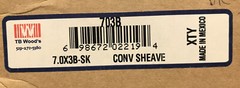 TB Wood’s 703B 1/2″ To 2-1/2″ Quick Detachable Bushed Bore 3 Groove 7.35 In Od