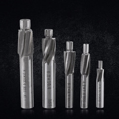 5Pcs Counterbore Drill Bits Set, 4 Flutes Straight End Mill Cutter HSS Countersi