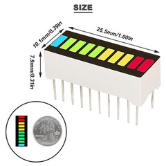 8 Segment LED Bar Graph Display Red Yellow Blue Green Indicator 20 Pin DIP