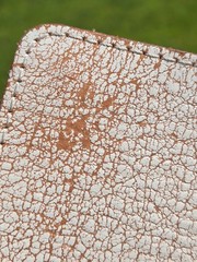 Foxy Fix Leather Notebook Cover, Off White Snowflake, 4.5″x7.25″, Quad Elastics