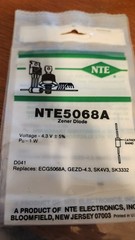NTE 1W ZENER DIODE SELECT VOLTAGE FROM MENU