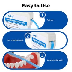 JMU Dental Abrasive Strips Polyester Polishing Strip Coarse/Medium/Fine