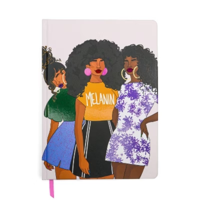 Ruled Jumbo Journal “Melanin Queens” – 7.5” W X 10.25″” H