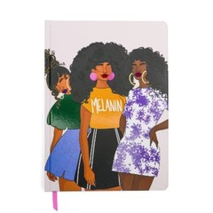 Ruled Jumbo Journal “Melanin Queens” – 7.5” W X 10.25″” H