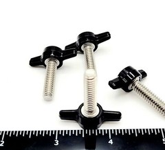 M6 Thumb Screw T Bolts Black Plastic Tee Wing Knob Stainless Steel 6mm Stud