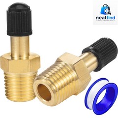 1/4″ Inflation Schrader Valve with Push to Connect for 1/4″ OD Air Line Tubin…