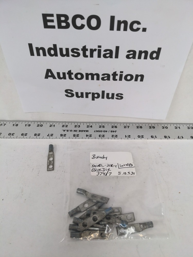 BURNDY YA6CL-2TC14 BLUE DIE 374/7, LOT OF 13