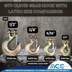 G70 5/16″ 3/8″ 1/2″ Tow Chain Clevis Slip Hook for Flatbed Truck Transport Chain