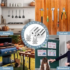 16Pack 40LBS Strong Magnets with Holes, Round Cup Magnets with Screws for Wall M