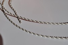 25 Feet of Vintage #24 AWG Twisted Pair Gray/White Electrical Wiring Train Hobby