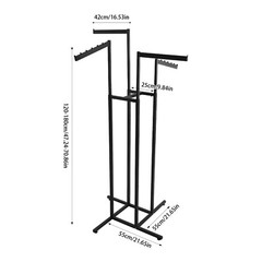4-Way Adjustable Clothing Rack Clothing Display Rack Clothing Store Clothes Rack