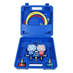 R134A R410A R22 HVAC A/C Manifold Gauge Set Air Refrigeration Kit Pressure Guage