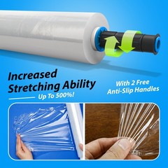 2 Rolls x 15″ x 900 FT x Clear Heavy Duty Plastic Stretch Wrap Shrink Film fo…
