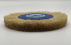 6″ INCH ROUND BRASS WIRE BRUSH WHEEL FOR BENCH GRINDER | RUST/PAINT REMOVAL 1Pc