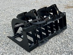 66″ Heavy Duty Root Rake Grapple Bucket Attachment Fits Skid Steer Quick Attach