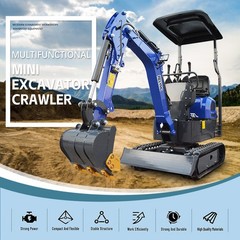 Free Ship Mini Excavator 1 Ton Digger 13.5hp Gas Tracked Crawler EPA Engine