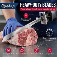 6 Pack Reciprocating Saw Blades for Frozen Meat Bone Fish – 3TPI Steel