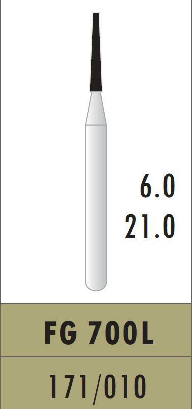 High speed Dental Tungsten Carbide Bur 21MM 171/010 Prepare Cavitie Taper FG700L