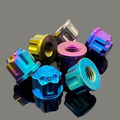 High Strength Titanium Alloy Nuts M6/8/10/12/14 Shut Up CNC Six Star Flower Nuts