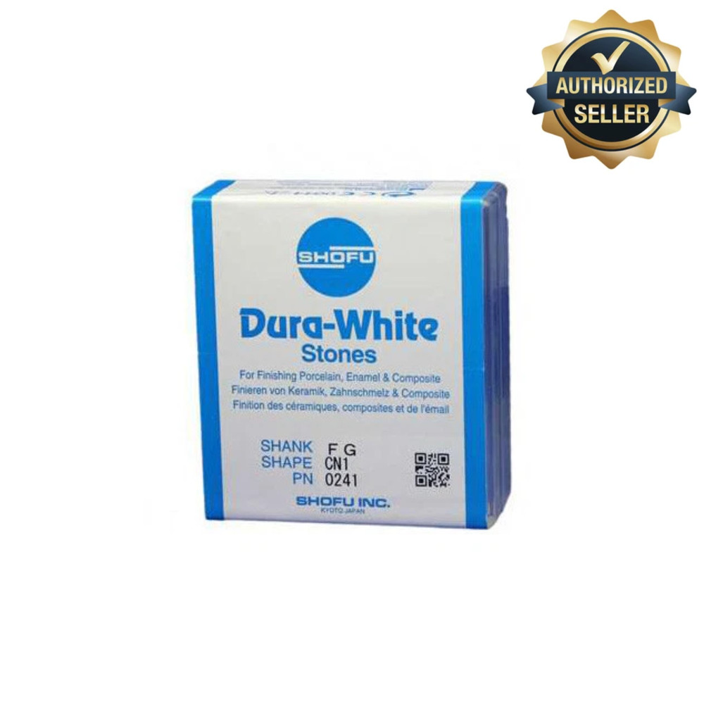 Shofu Dura-White FG FL2 Flame Finishing Stones Dental Burs 12/Pack 0244