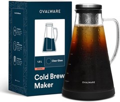 Cold Brew Coffee Maker 1.5L/51oz – Iced Tea Maker Glass Pitcher