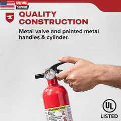 Kidde Basic 110 Fire Extinguisher for Home, 1-A:10-B:C, FA110G, 1 Pack | Residen
