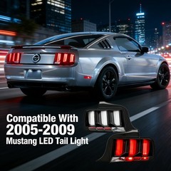 Rear Brake Signal Lamp LED Clear Tail Lights Assembly 2005-2009 Pair