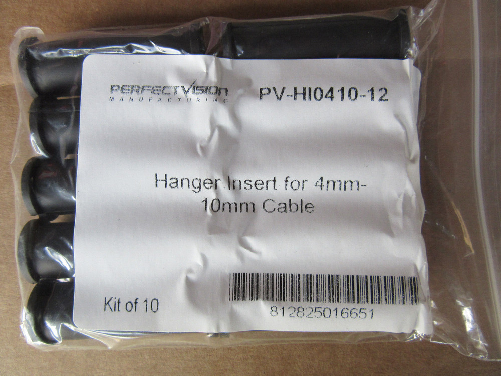 (10) Perfect Vision PV-HI0410-12 Hanger Inserts for 4MM – 10MM Cable New