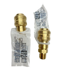 Lot Of 2, Dixon Quick Coupling 2DM2-B, Brass, 1/4 MNPT, 1/4 Body